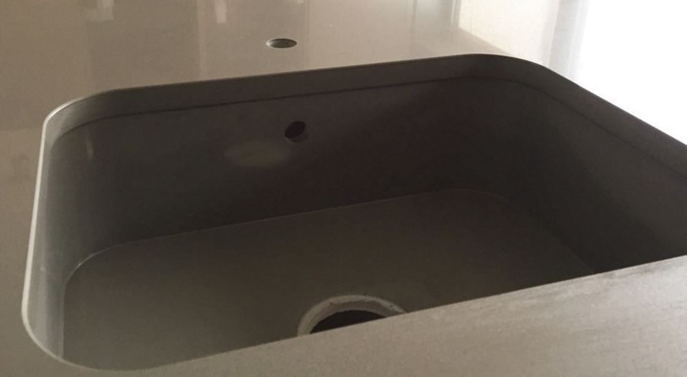 Silestone Sink cutout with overhang