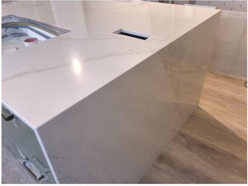 Showing an island end panel with a vein through