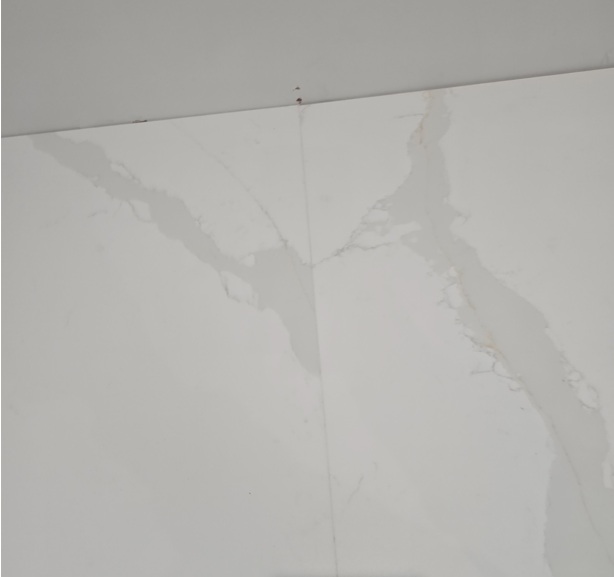 Worktop joint with pattern not matching