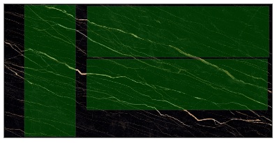 Slab layout using the iceramic noir slab